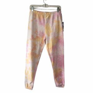 NWT Wildfox Cotton Candy Knox Lounge Pants Med Tie Dye Pastel Sweatpants